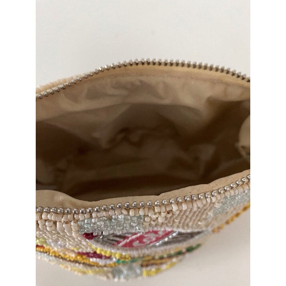 Beaded Cream Shoulder Bag with Colorful Fast-Food Motifs - Picture 16 of 16